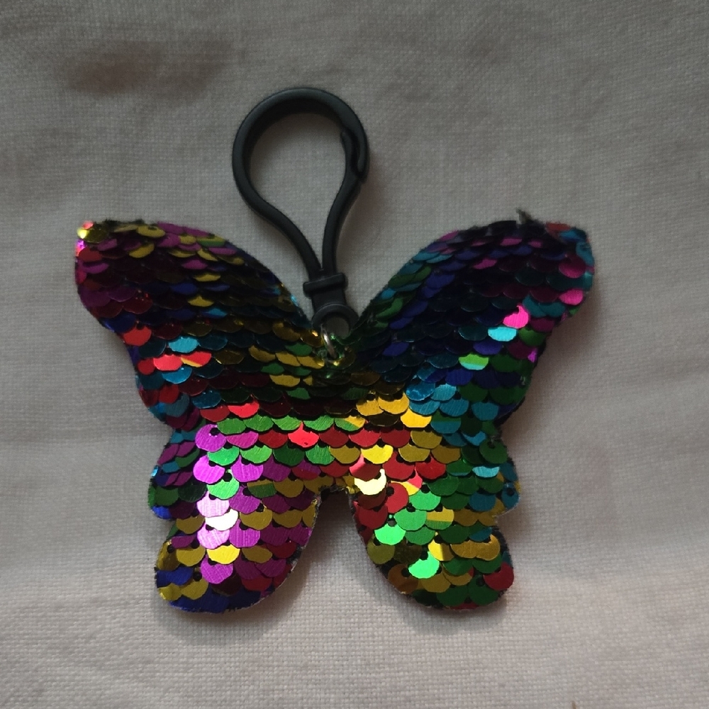 Sequin Butterfly Keychain
